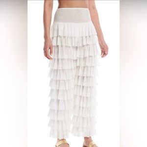 Norma Kamali Ruffle pants sz Large